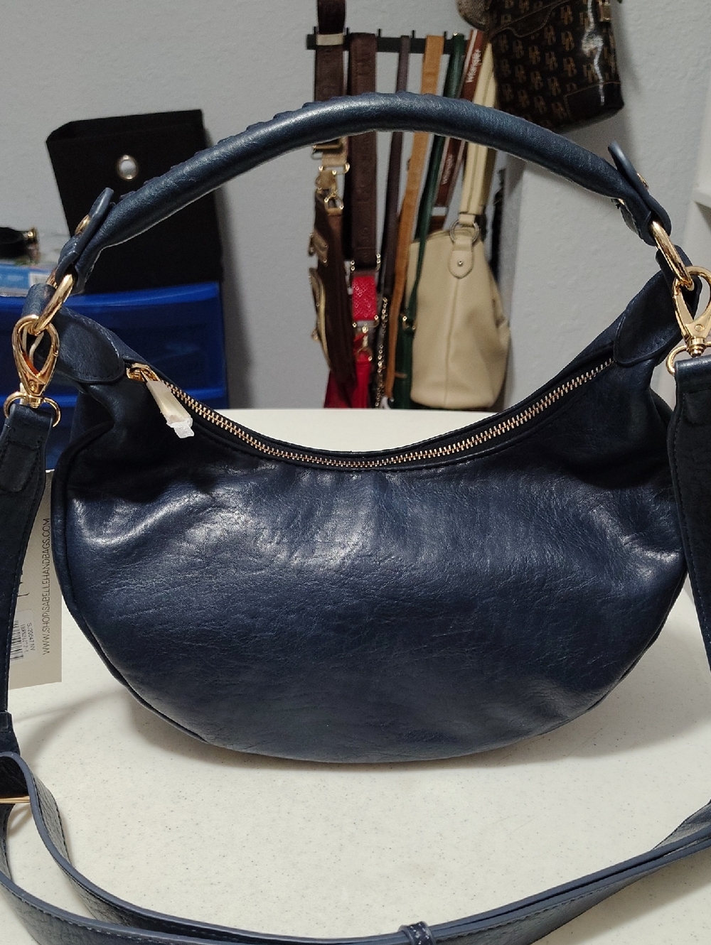 Brand New Hobo Shoulder Bag - Navy With Crossbody Strap